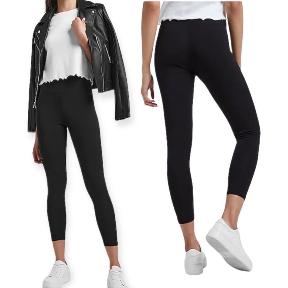 EXPRESS Pull On Ponte Black Leggings Sz M